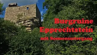 Burgruine Epprechtstein im Fichtelgebirge. Mit Sonnenuntergang.