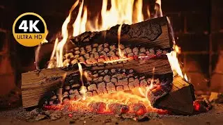 Cozy Fireplace 4K &ndash; 3 Hours of Burning Wood & Fire Sounds for Deep Relaxation