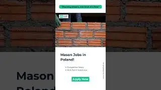 👷&zwj;♂️ Mason Job Opportunity in Europe! 👷&zwj;♂️