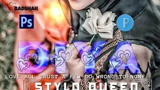 New Stylish Color Glass Font Editing || New Glass Font || Like Pc cc & Pixellab || Badshah Editix.