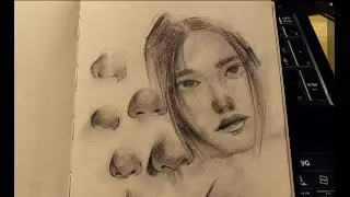 Realistic Pencil Portrait Sketch | Face & Nose Study | Sketchbook Drawing