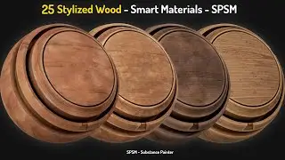 Stylized Wood Smart Materials For Substance Painter