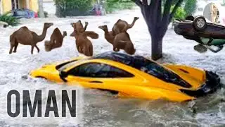 Город Рустак в опасности, Оман. Стихия воды смывает все на своем пути!