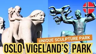 🇳🇴 NORWAY - OSLO - Vigeland's Park - Frogner Park - Walking tour 4K