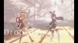 【Genshin Impact MMD／4K／60FPS】Yoimiya &times; Amber【Drop Pop Candy】