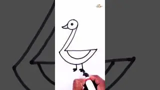 Bird Drawing - How to Draw Birds - Duck Drawing & Hen Drawing for Kids | Art Train #Shorts