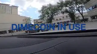 Paying for parking with Dimecoin  (DIME) Cryptocurrency.
