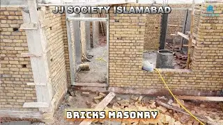 Brick Masonry Work | JJ Society Islamabad | Drone View | Alhashmi Construction & Engineering