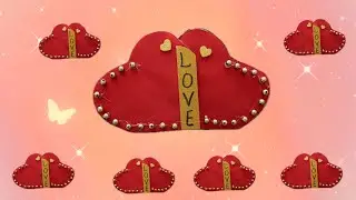 2 Hearts and one Love ❤️❤️💞Nice valentines craft # valentine #crafts diy