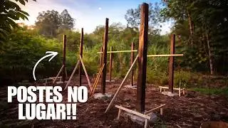 Concretagem dos postes do galinheiro!/ EP 04
