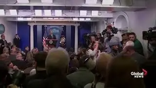 Journalist passes out during Obama's year-end news conference