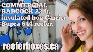 COMMERCIAL BABCOCK 22 ft refrigerated box, REEFER Van Body Truck Box Sales Toronto Ontario.
