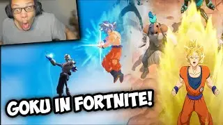 Fortnite x Dragon Ball Gameplay Trailer REACTION || GOKU IN FORTNITE