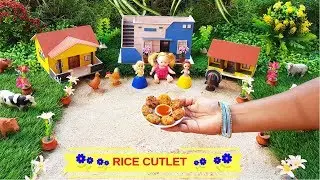 Rice Cutlet| Leftover Cutlet Recipe | Miniature Cooking|Tiny Chutti Cooking