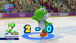 Mario & Sonic at the Sochi 2014 Olympic Winter Games - Ice Hockey #106 (Team Luigi)