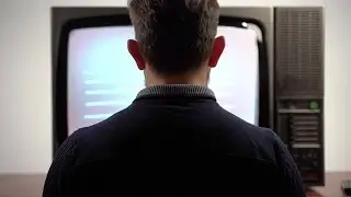 Man Watching TV Stock Video