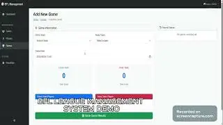 Walkthrough  Basketball League Management System Basic Version