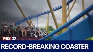New record-breaking coaster at Six Flags Great America set to thrill riders with a 96° drop