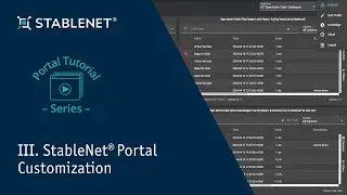 StableNet&reg; Portal Tutorial Series III: Portal Customization