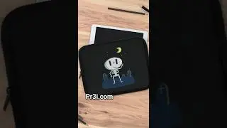 Funny Cartoon Skeleton | Playful & Cool Laptop Sleeve. pr3i.com #FunnySkeleton #CartoonSkeleton