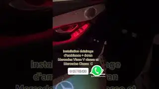 French custom motors Paris installation Eclairages D&rsquo;ambiance et &eacute;cran CarPlay Mercedes viano