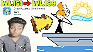 Draw Puzzle 2 : One Line One Part Lavel 151 to 180 solutions