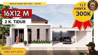 Desain Rumah Minimalis 16x12 M (1 lantai ) Bpk Azka  - Jasa Desain Rumah Kudus