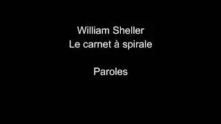 William Sheller-Le carnet à spirale-paroles