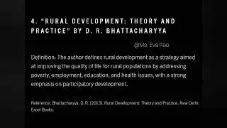 Notes on Rural Development - Definition | Certificate course in rural development