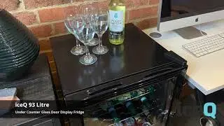 iceQ 93 Litre Under Counter Glass Door Display Fridge