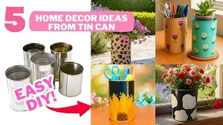 💗 DIY Home Decor Ideas from Tin Cans | Best Out of Waste Craft | Reuse & Recycle Ideas ✨ #diy