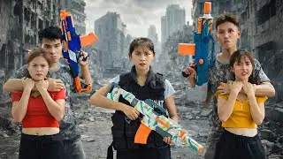 XGirl Nerf Films: Candy & SEAL X Girl | Спасательная миссия по замене бластера Cherry