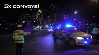 London NATO Summit Madness - FIVE police convoys meet at the SAME TIME
