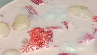 resepi buko sirap rose, berlemak, terasa air kelapa muda, sangat segar.. alhamdulillah..