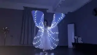 LED Wings Belly Dance Wings Isis Halloween Wing Prop Shining LED Lam