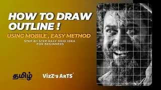 How To Draw Grid Method In Tamil | Step-by-step Grid Idea | Make Perfect Grid For Perfect Outline 📌