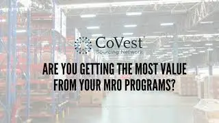 Elevating MRO Strategy Through Strategic Category Management: CoVest MRO Offering