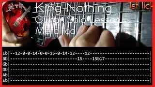 King Nothing Guitar Solo Lesson - Metallica (with tabs)