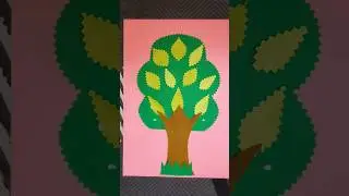 Quick and Easy Tree Art: Transforming Trash into Treasure with Sandpaper #shorts #creative #paper