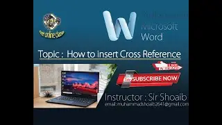How to insert Cross Reference in Ms-Word. (Topic 37) Urdu / Hindi