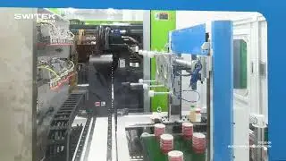 SWITEK automation injetcion robot side enrty iml 6 cavites of the bowl