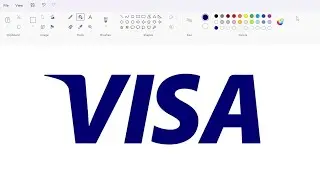 How to draw the Visa Inc. logo using MS Paint | How to draw on your computer