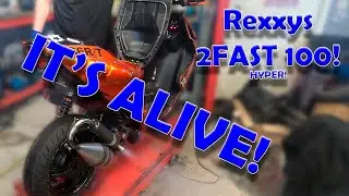 Rexxys 2FAST 100cc Aerox - BYGGSERIE - DEL 24 -  IT'S ALIVE! FÖRSTA STARTEN!