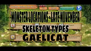 DFFOO GL - Monthly Chocoboard Panel Monster Locations Late November: Skeleton Types and Gaelicat