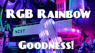 NZXT Kraken G12 + Wraith Prism on RX 590 Fatboy = Rainbow goodness!