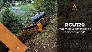 Automoteur sur chenilles radiocommand&eacute; RCU120 avec broyeur forestier