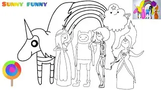 Adventure Time Coloring Pages For Kids / How To Draw Adventure Time