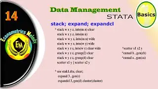stack expand expandcl || STATA || Data Management || Econometrics Melody || U/Graduate || Mphil /Phd