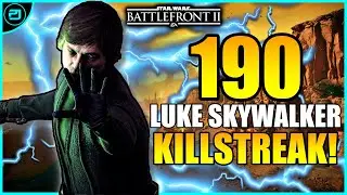 Star Wars Battlefront 2 | 190 Luke Skywalker Killstreak/Gameplay!