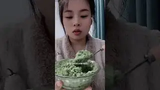 Crystal Clear Matcha Ice Eating ASMR